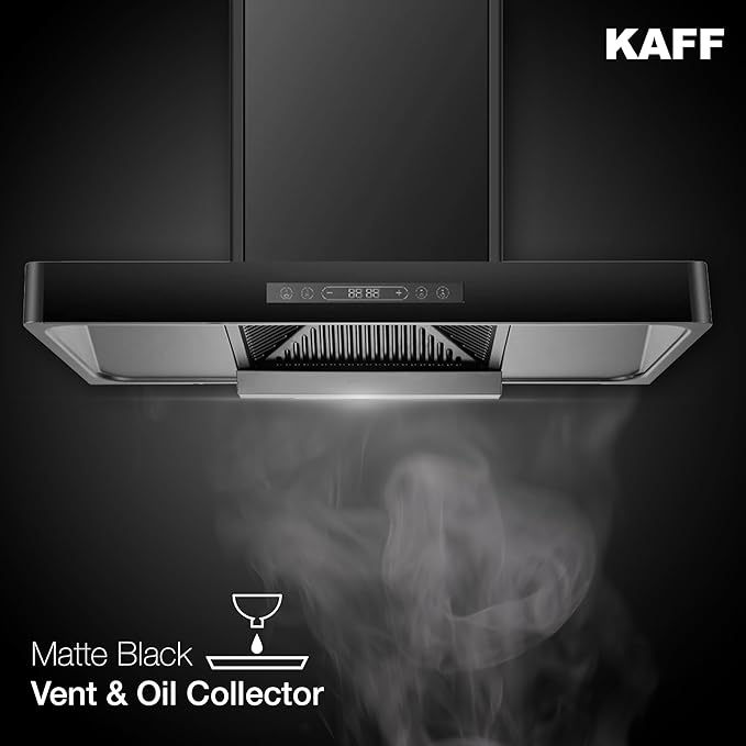 KAFF KET 90B DC BLDC Motor T Shape 90 cm Filterless Auto Clean Chimney